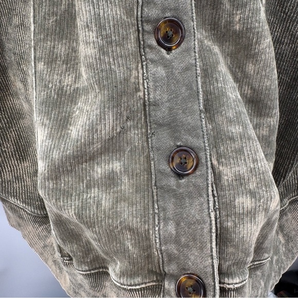 Anthropology Pilcro Olive Green Distressed Jacket L - Picture 5 of 12